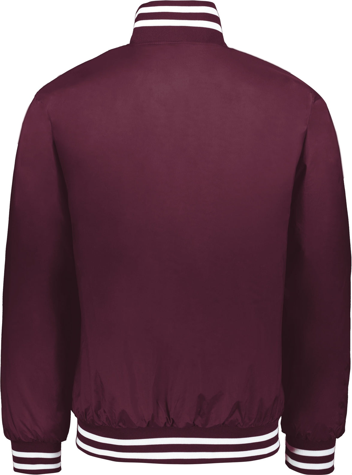 Rear View of MAROON/WHITE HERITAGE JACKET