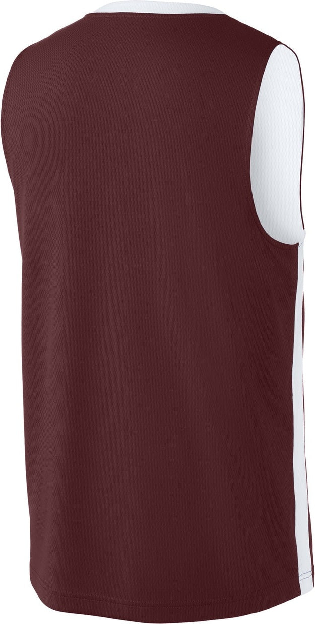 Front View of Mar/White Sport-Tek Rival Basketball Rev Jersey ST900