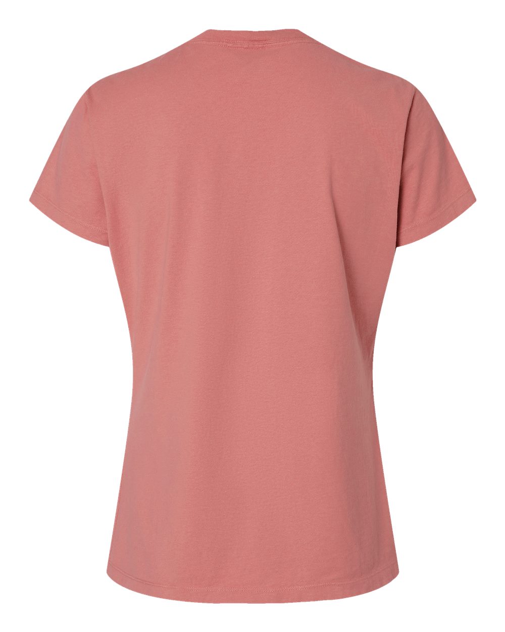 Front View of Mauve Garment-Dyed Women's V-Neck T-Shirt - GDH125