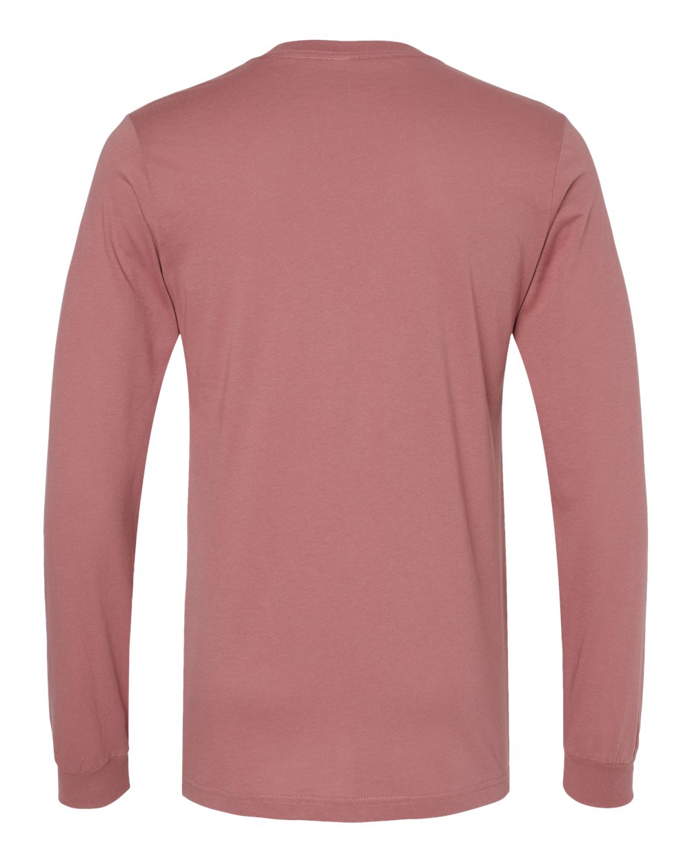 Front View of Mauve Jersey Long Sleeve Tee - 3501