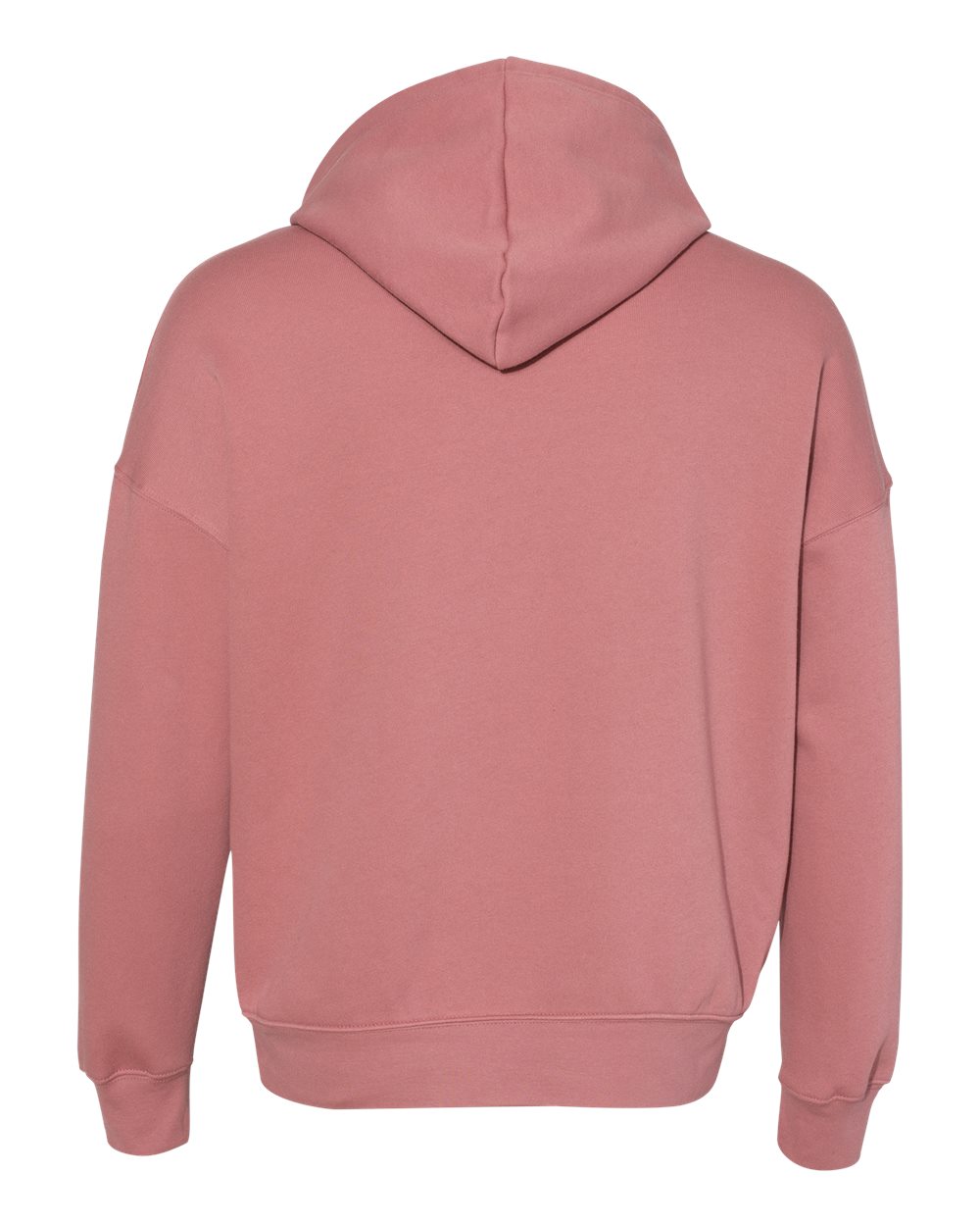 Front View of Mauve Sponge Fleece Drop Shoulder Hoodie - 3729