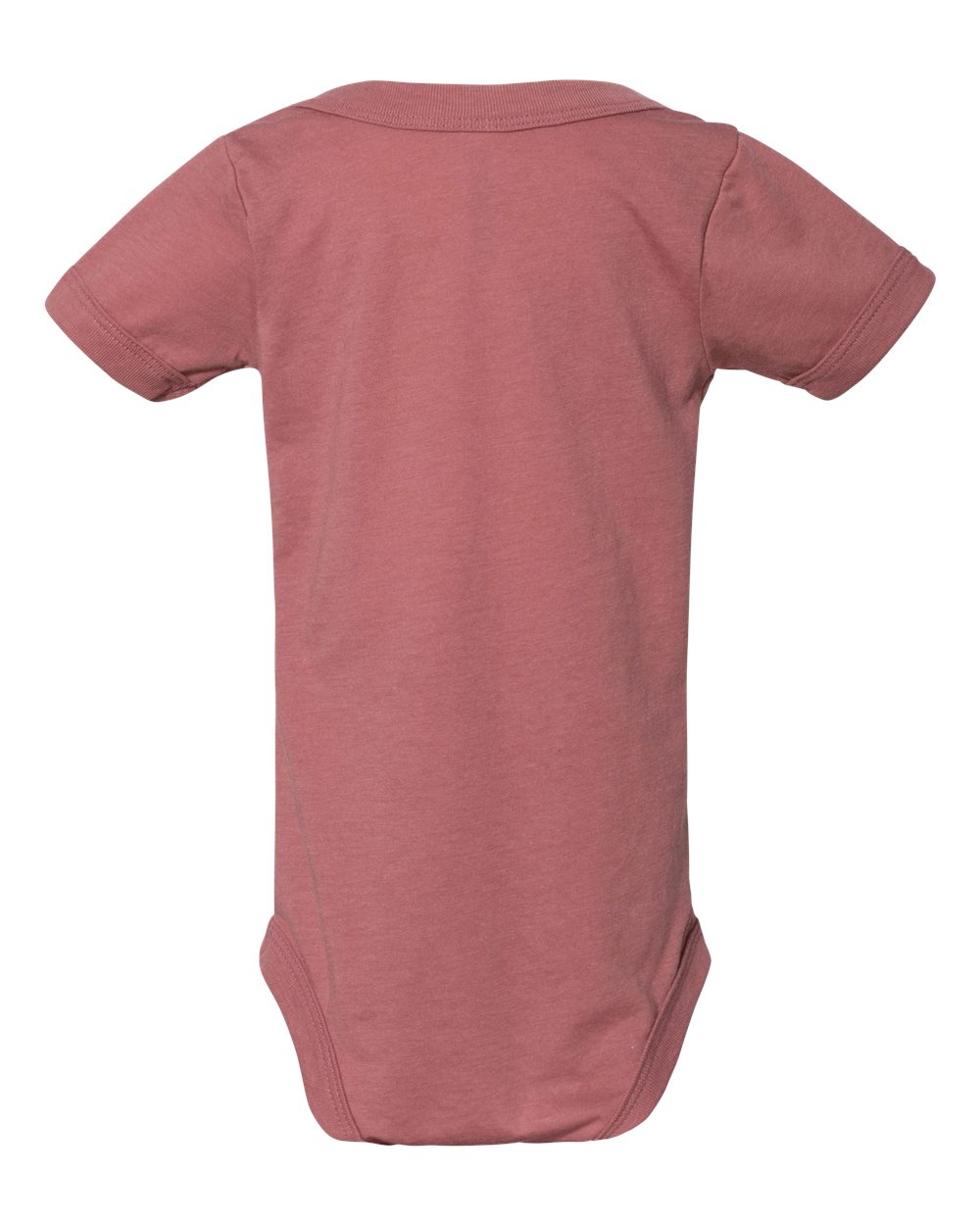 Front View of Mauve Triblend Infant Triblend Short Sleeve One Piece - 134B