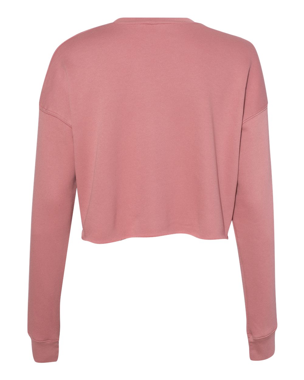 Front View of Mauve Women's Crop Crew Fleece - 7503