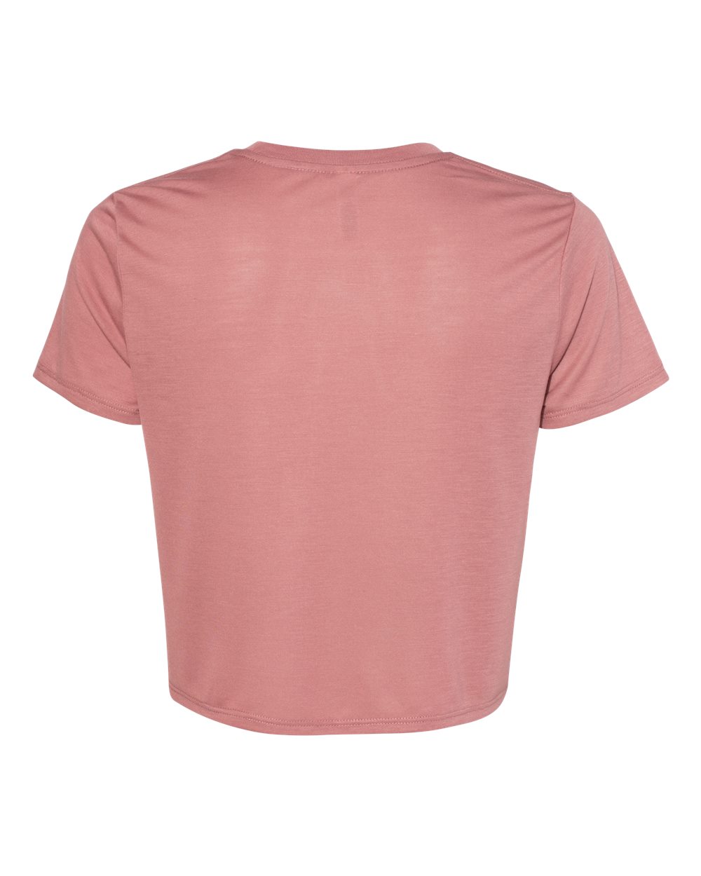 Front View of Mauve Women’s Flowy Crop Tee - 8882