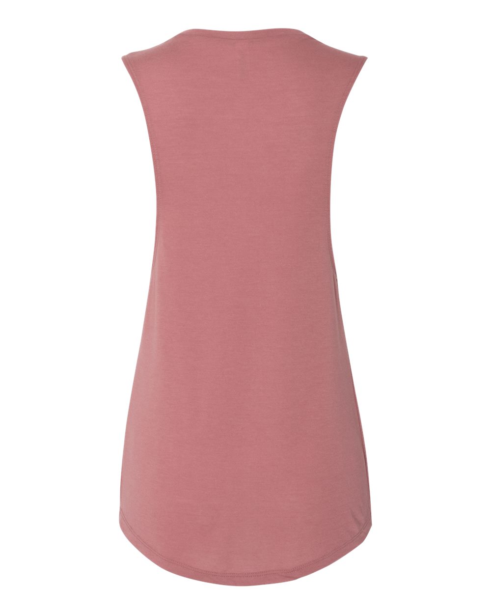 Front View of Mauve Women's Flowy Scoop Muscle Tank - 8803
