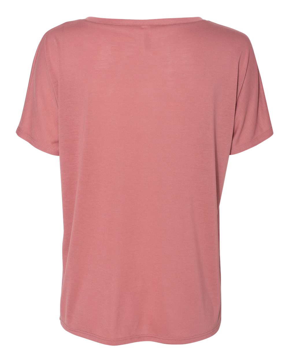 Front View of Mauve Women’s Slouchy V-Neck Tee - 8815
