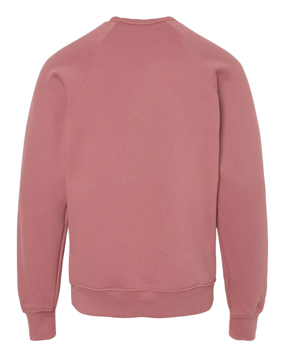Front View of Mauve Youth Sponge Fleece Crewneck Sweatshirt - 3901Y