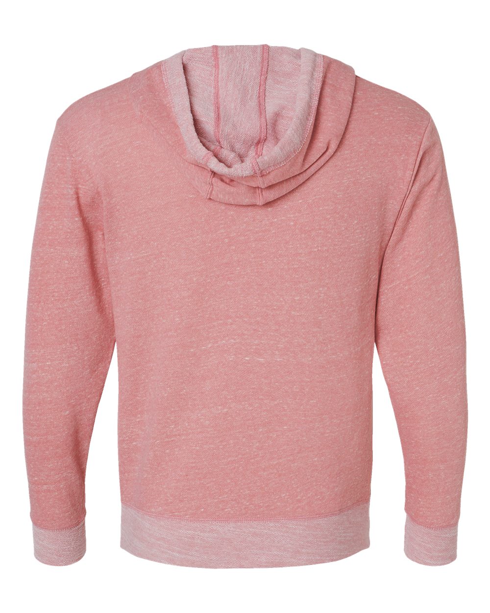 Front View of Mauvelous Melange Harborside Mélange French Terry Hooded Pullover - 6779