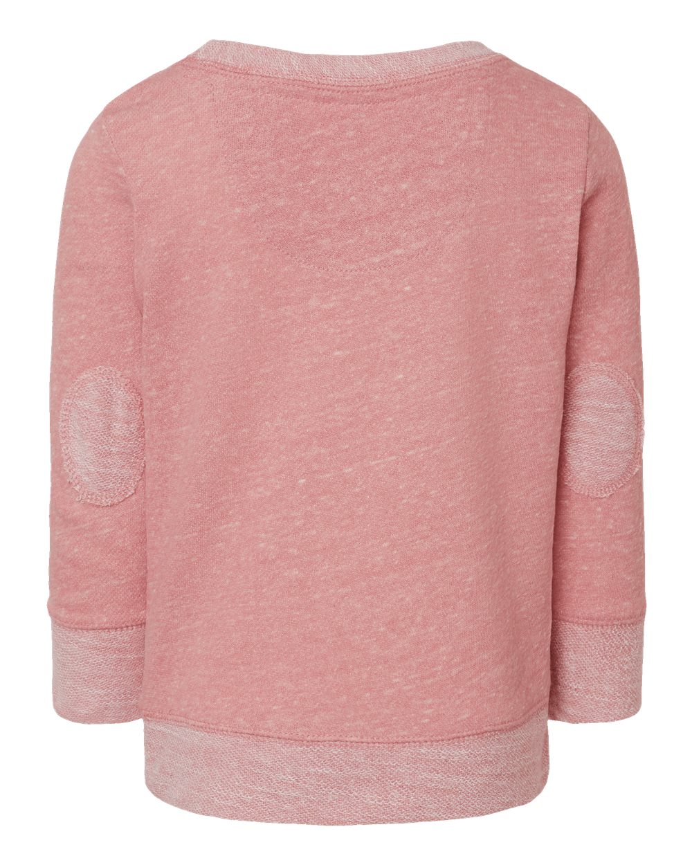 Rear View of Mauvelous Melange Toddler Harborside Mélange French Terry Crew - 3379