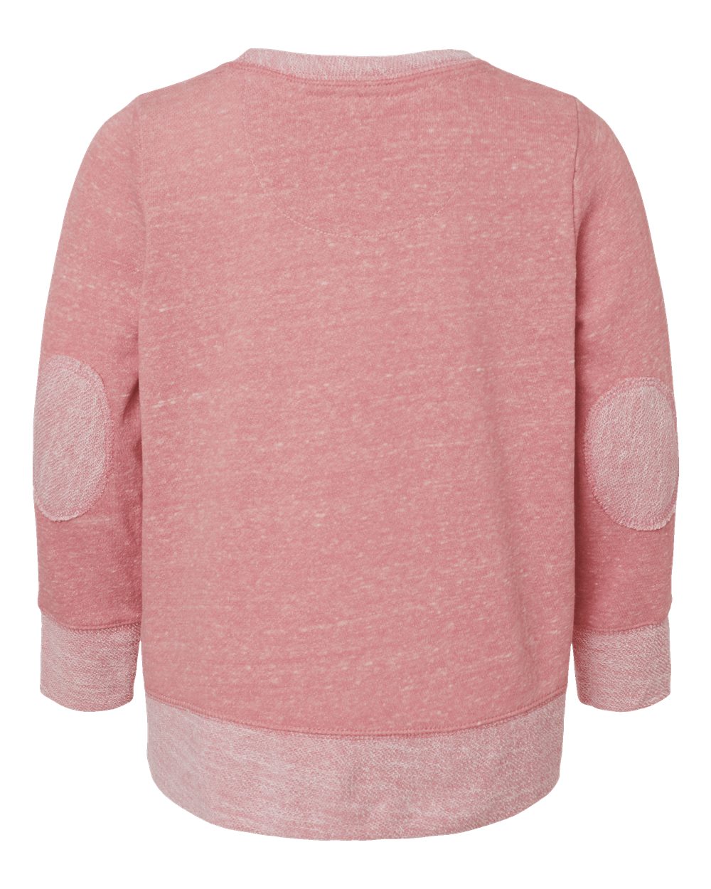 Front View of Mauvelous Melange Youth Harborside Mélange French Terry Long Sleeve with Elbow Patches - 2279