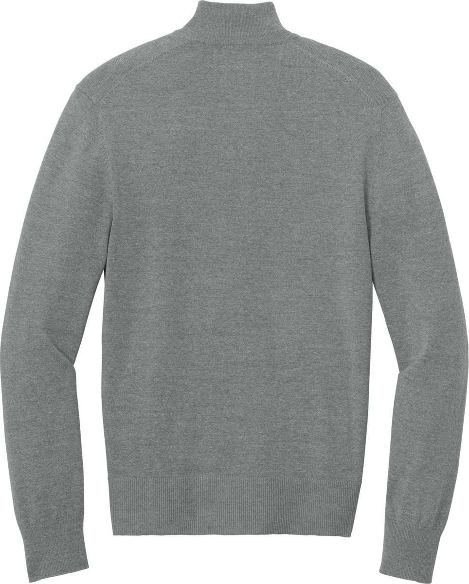Front View of MdHtGrey Port Authority Easy Care 1/4-Zip Sweater SW2900