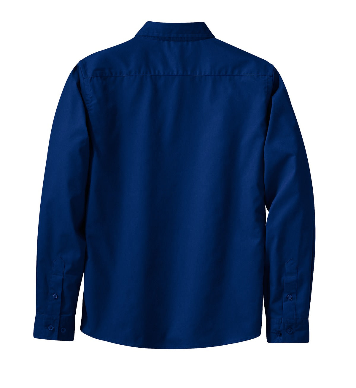 Front View of Medit. Blue Port Authority Women's Long Sleeve Easy Care Shirt. L608