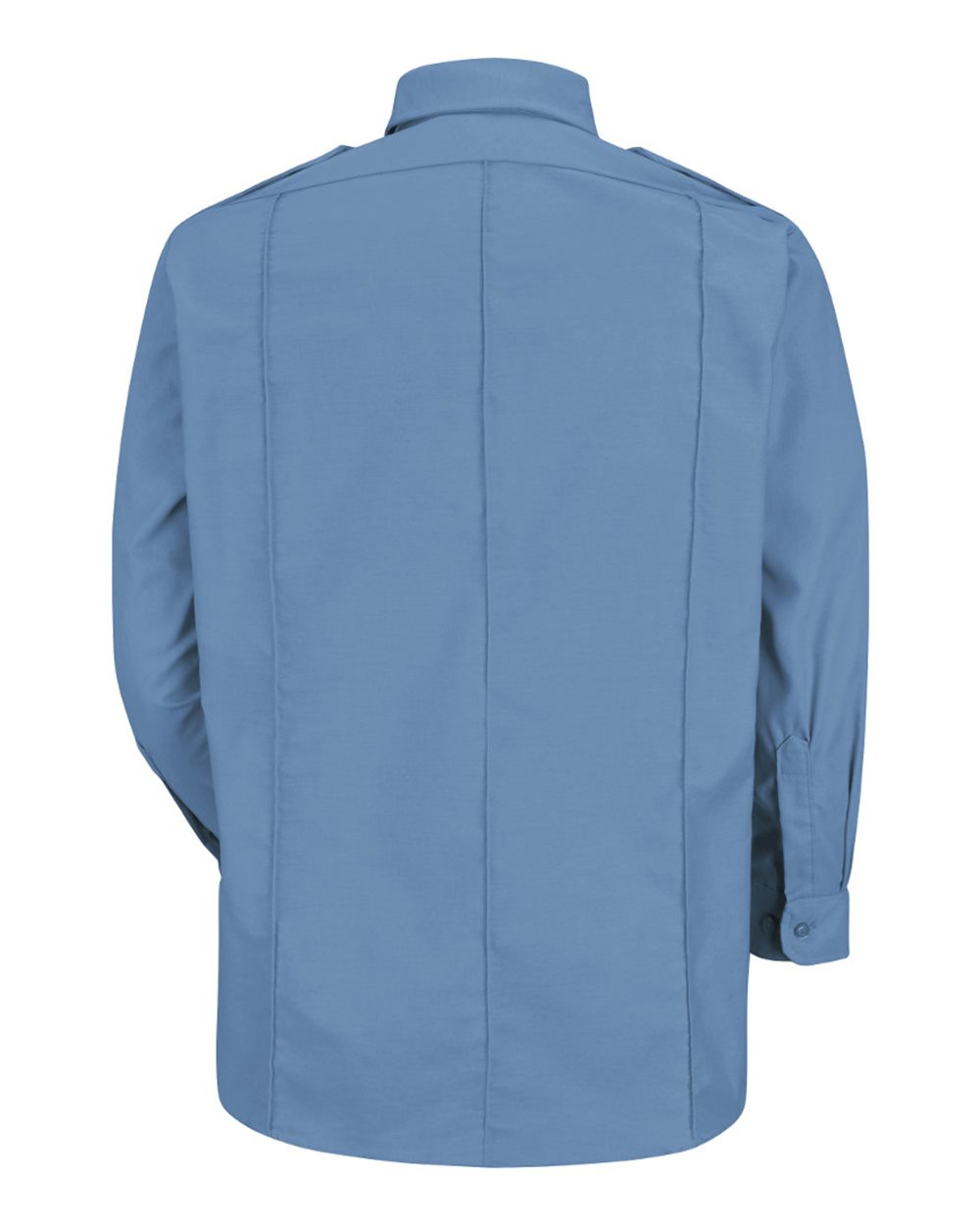 Front View of Medium Blue - 345 Long Sleeve Security Shirt - SP36