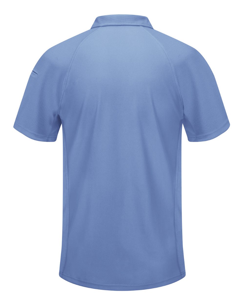 Rear View of Medium Blue Performance Knit® Flex Series Active Polo - SK92