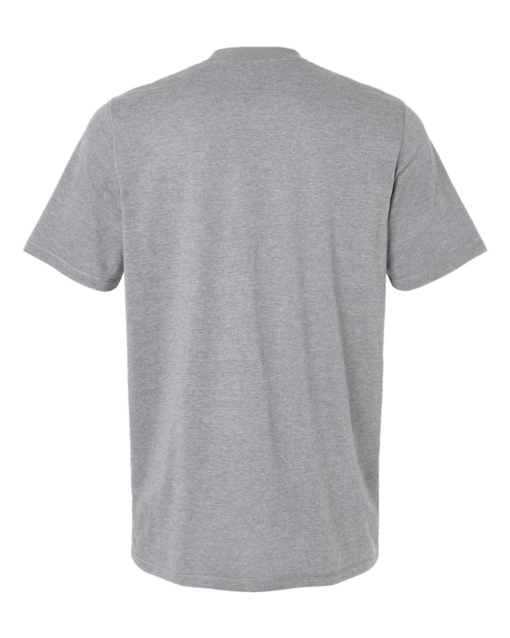 Front View of Medium Grey Heather Blended T-Shirt - A556