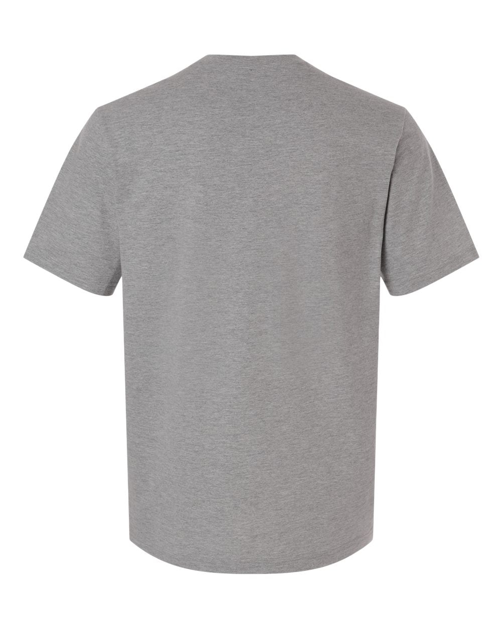 Rear View of Medium Grey Heather Men's Fresh T-Shirt - AT106 plain
