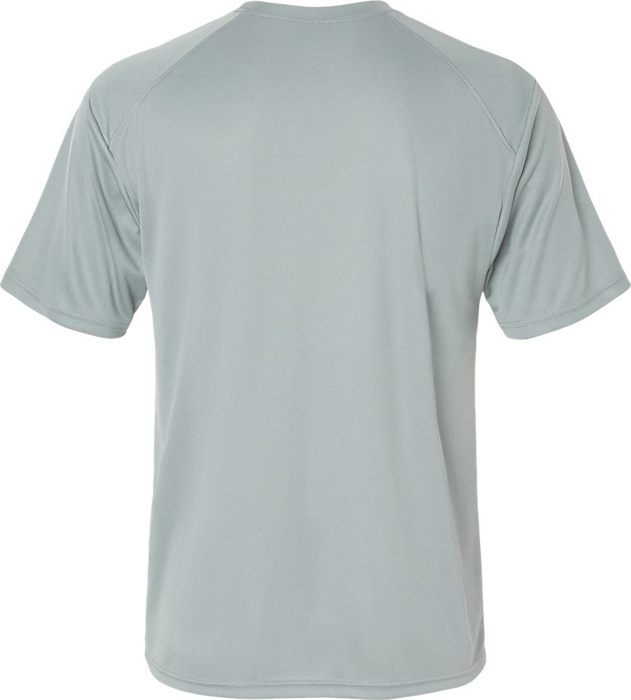 Rear View of Medium Grey Islander Performance T-Shirt - 200