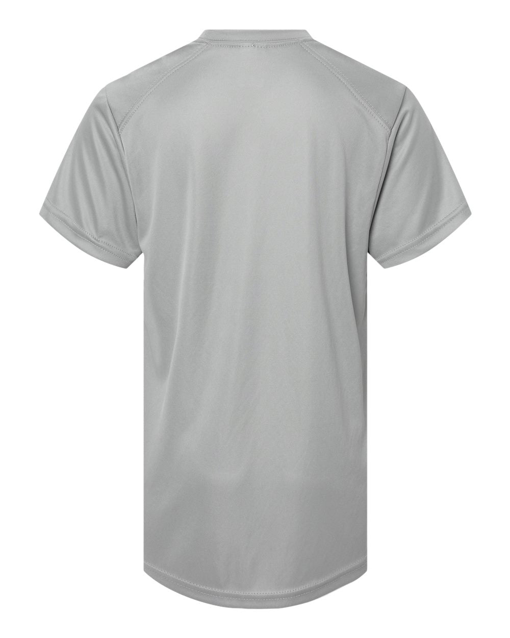 Front View of Medium Grey Youth Islander Performance T-Shirt - 208Y