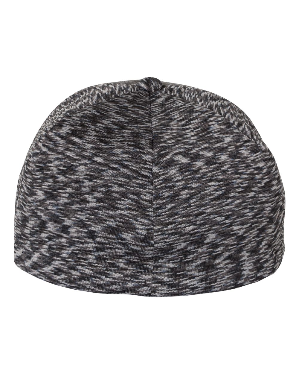 Rear View of Mélange Black Delta® Seamless Unipanel Cap - 280