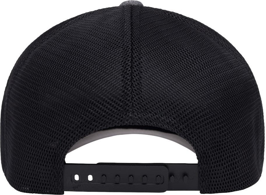 Front View of Melange Charcoal/ Black 110® Mesh-Back Cap - 110M