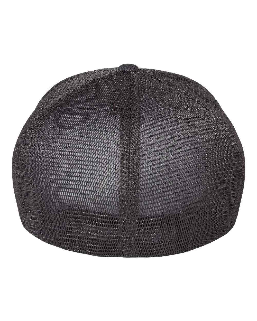 Front View of Melange Dark Grey Unipanel™ Trucker Cap - 5511UP