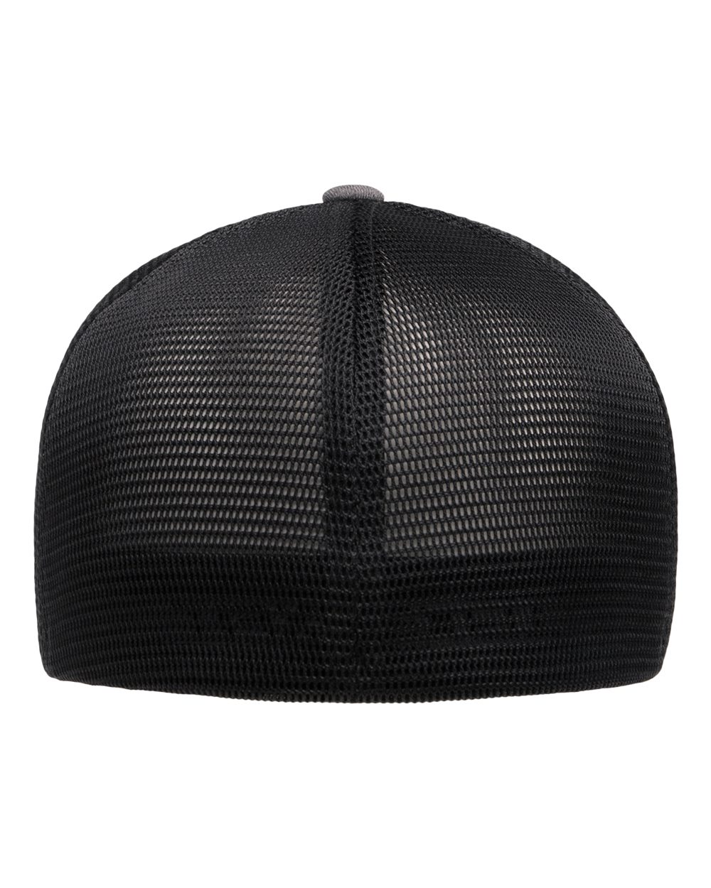 Front View of Melange Heather/ Black Unipanel™ Trucker Cap - 5511UP
