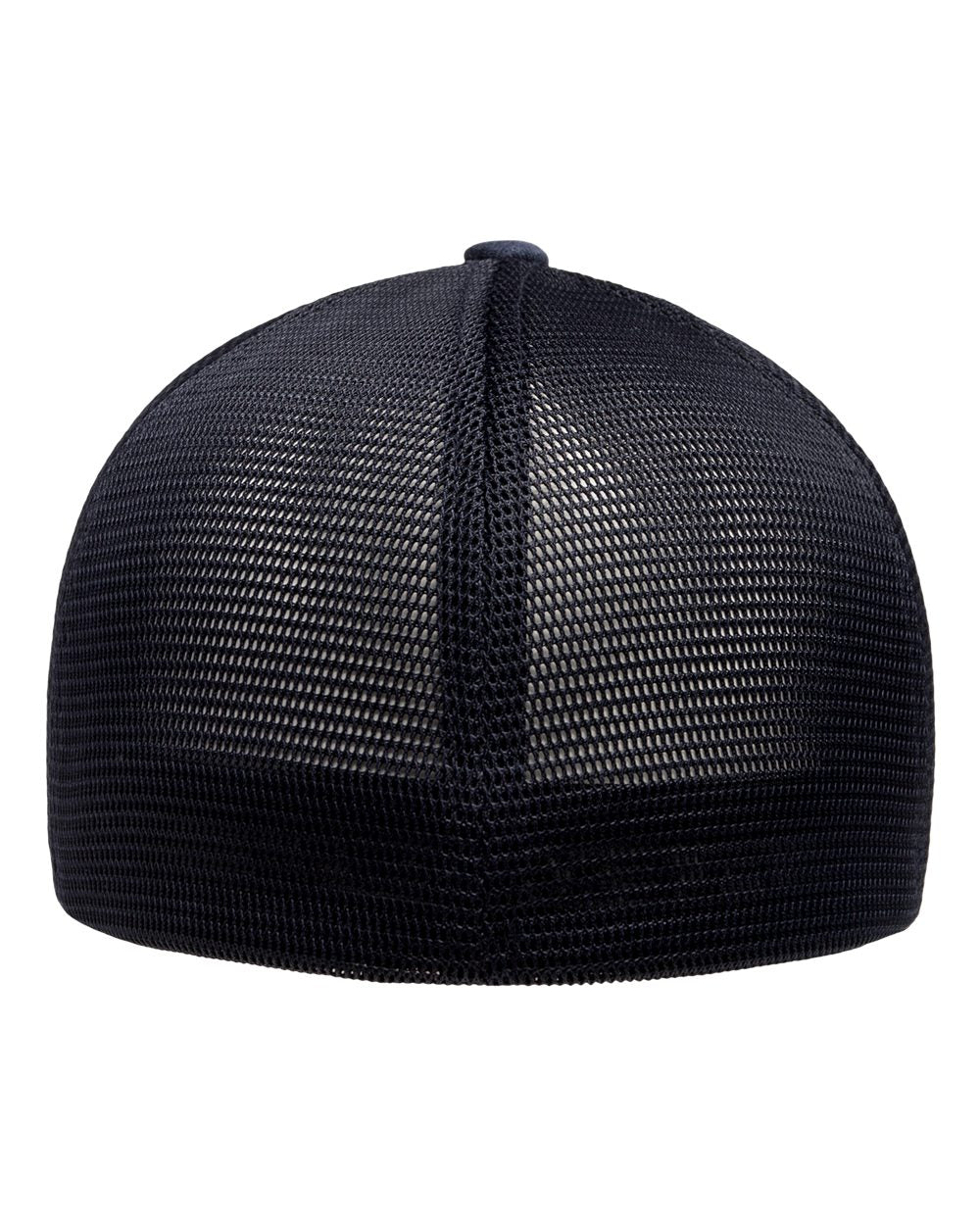 Front View of Melange Navy Unipanel™ Trucker Cap - 5511UP