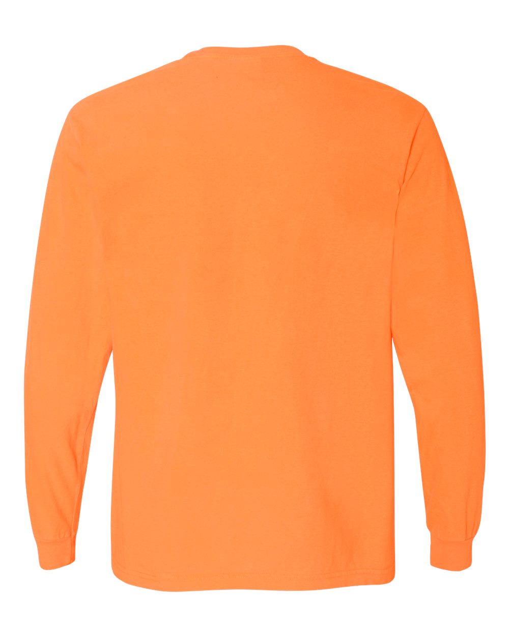 Front View of Melon Garment-Dyed Heavyweight Long Sleeve T-Shirt - 6014