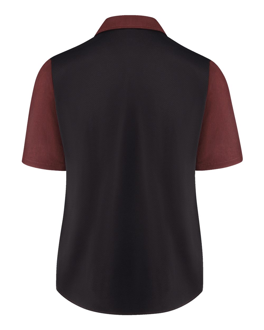 Front View of Merlot Heather/ Black Women's Poplin Airflow Cook Shirt with OilBlok - 501W