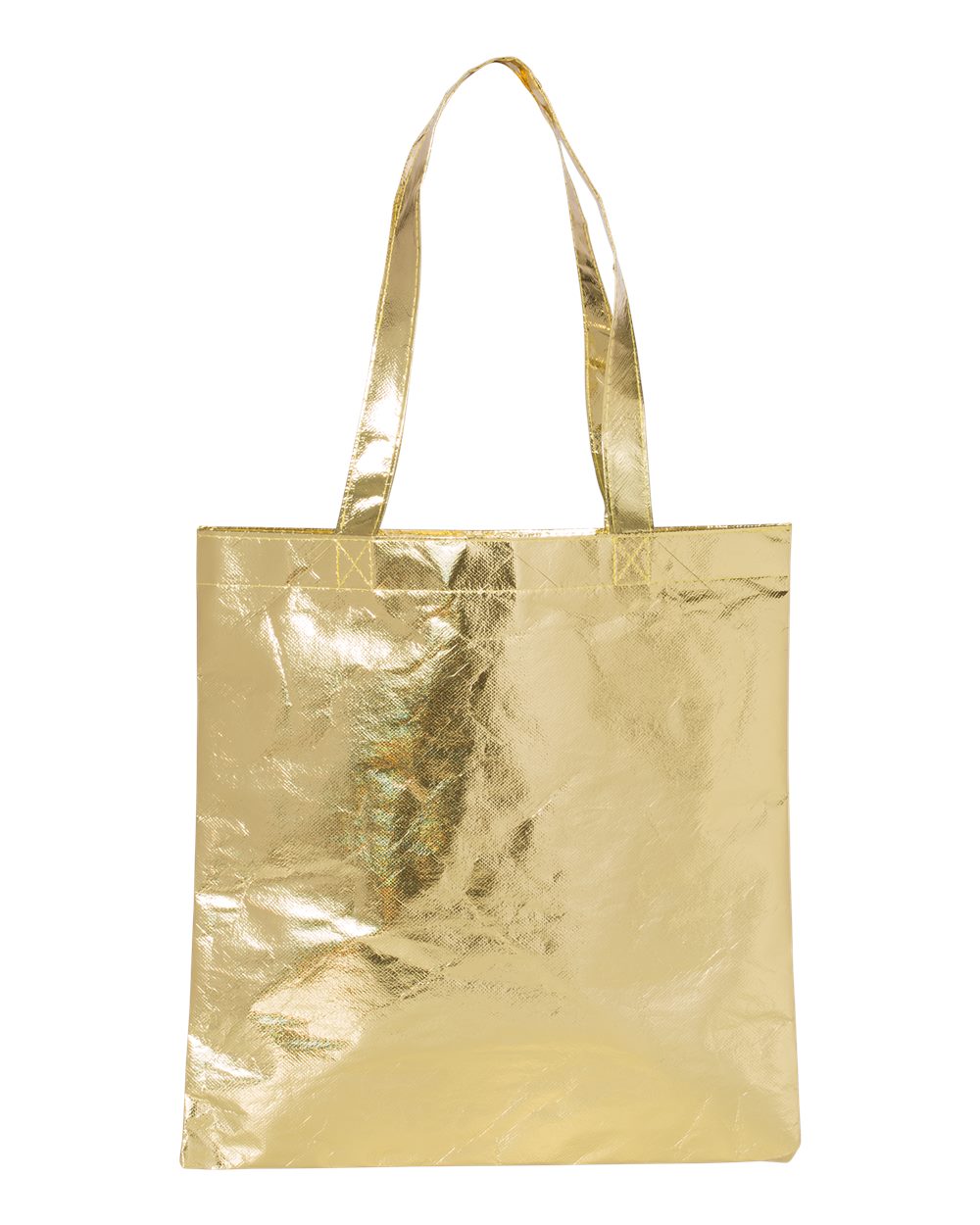 Rear View of Metallic Gold Metallic Tote - FT003M