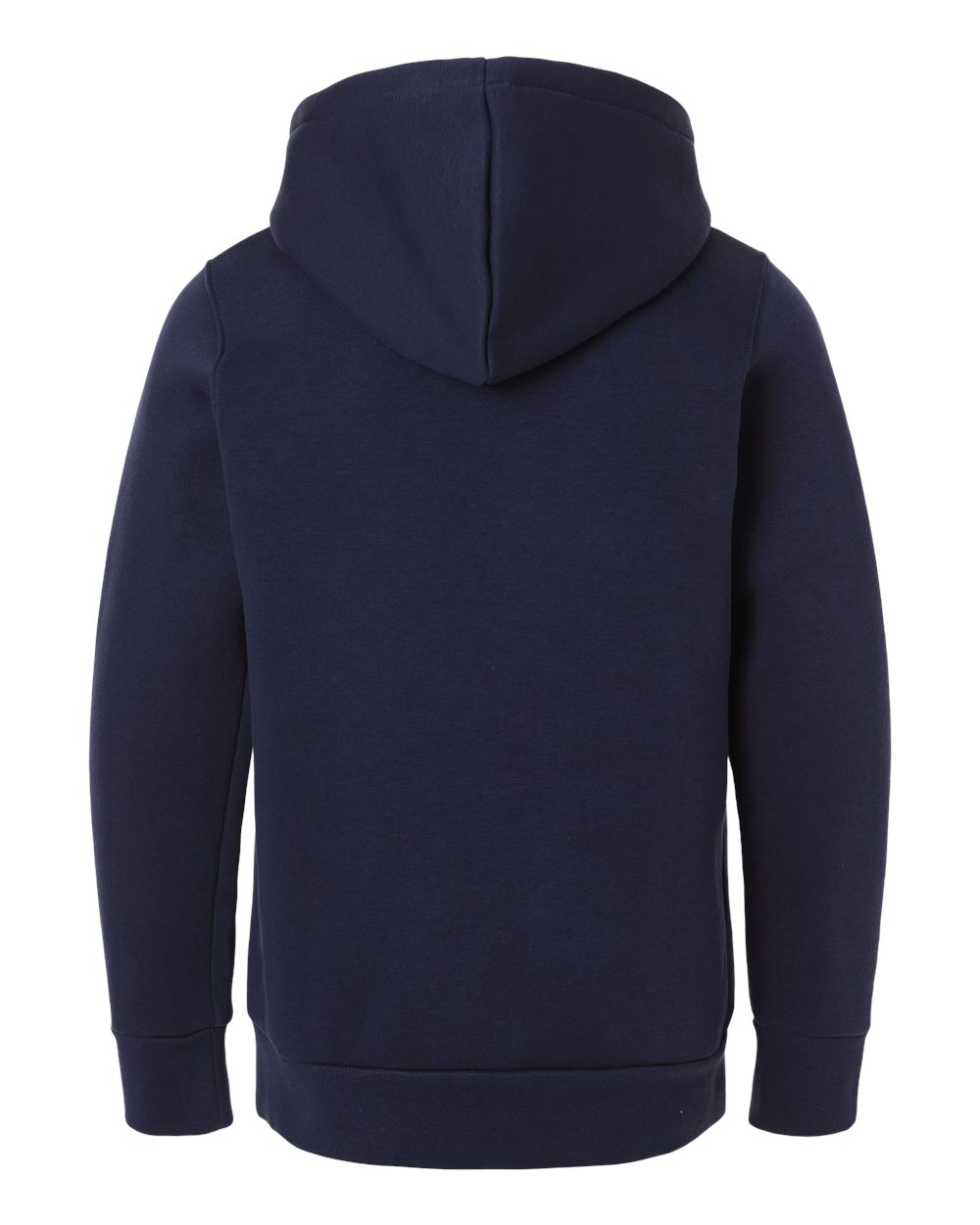 Rear View of Midnight Navy/ White Youth Team Icon Fleece Hooded Sweatshirt - 6014162 plain