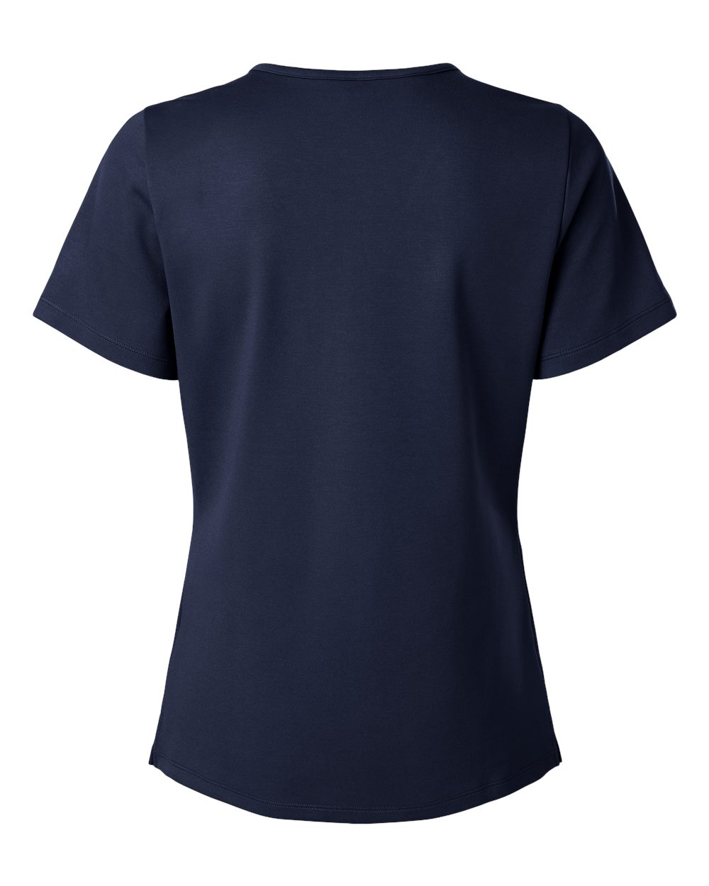 Rear View of Midnight Navy Women's Cesi Ultrasoft Scrub V-Neck Top - W30003
