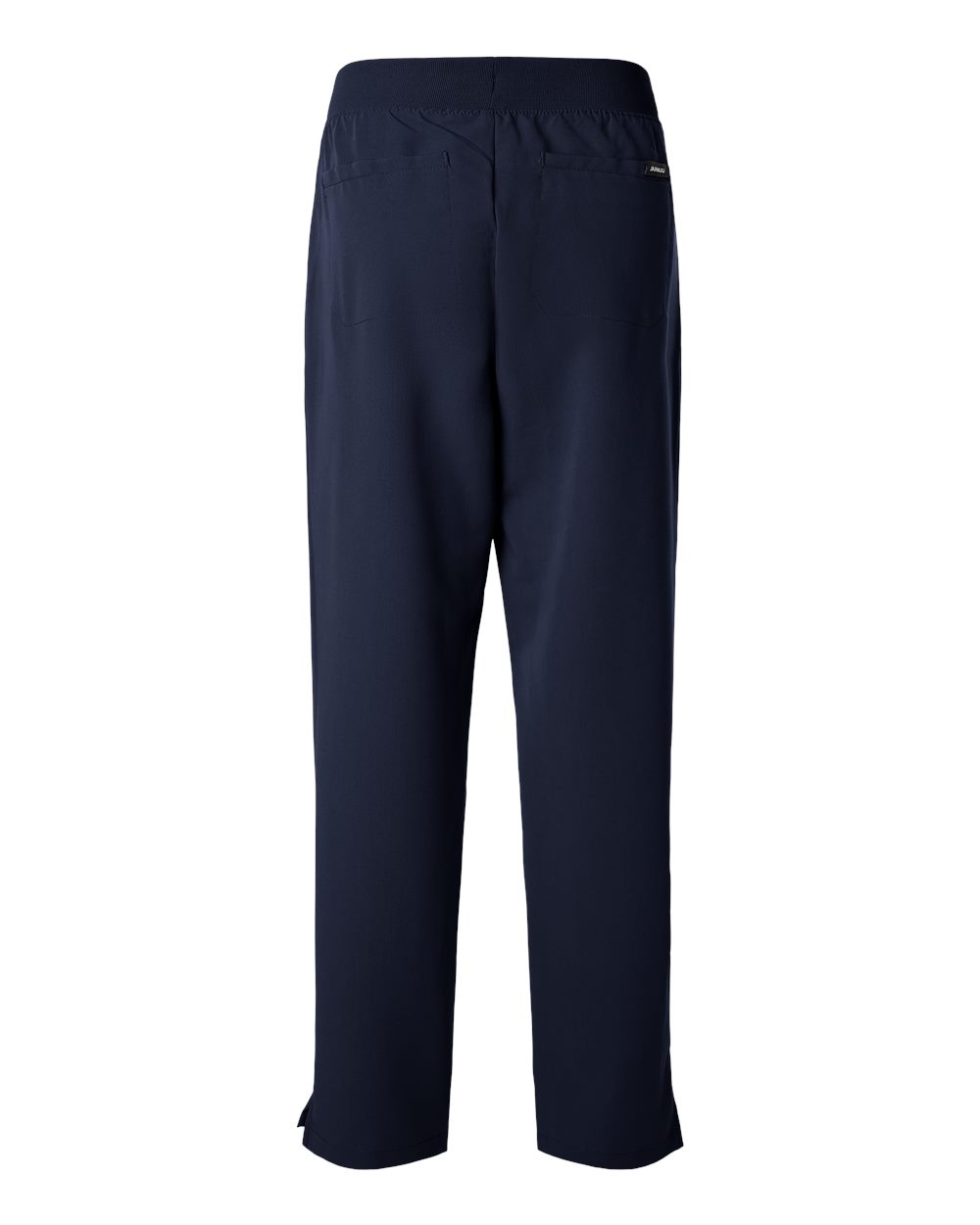 Front View of Midnight Navy Women's Xenos Essential Knit-Waist Scrub Pants - Petite Sizes - W20001P