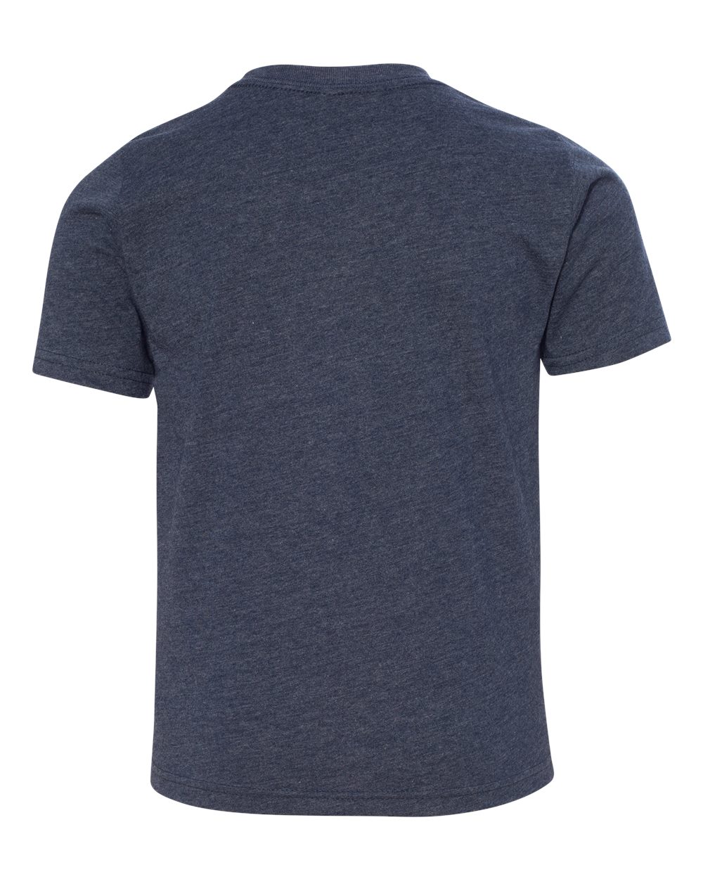 Rear View of Midnight Navy Youth CVC T-Shirt - 3312