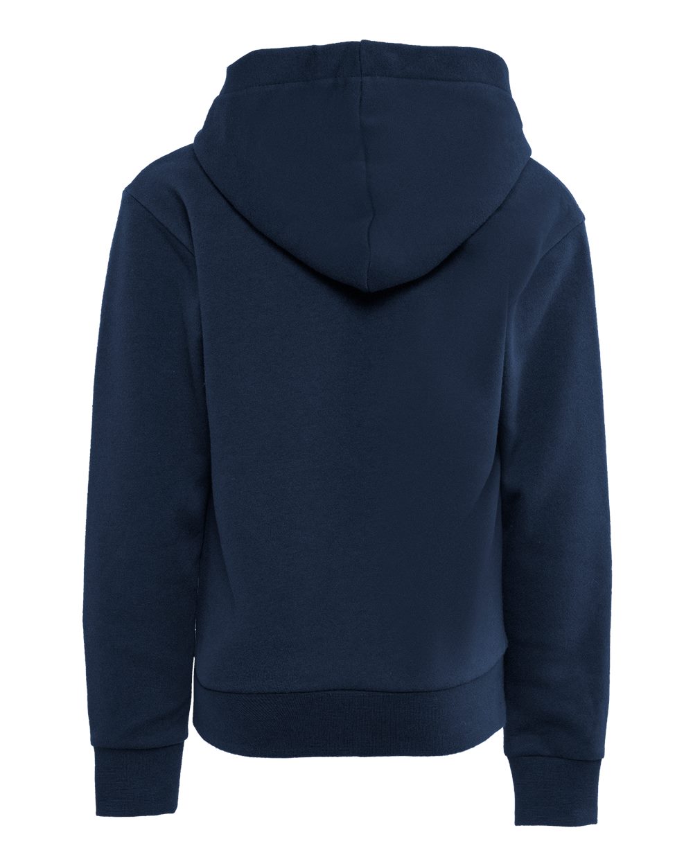 Front View of Midnight Navy Youth Fleece Hoodie - 9113