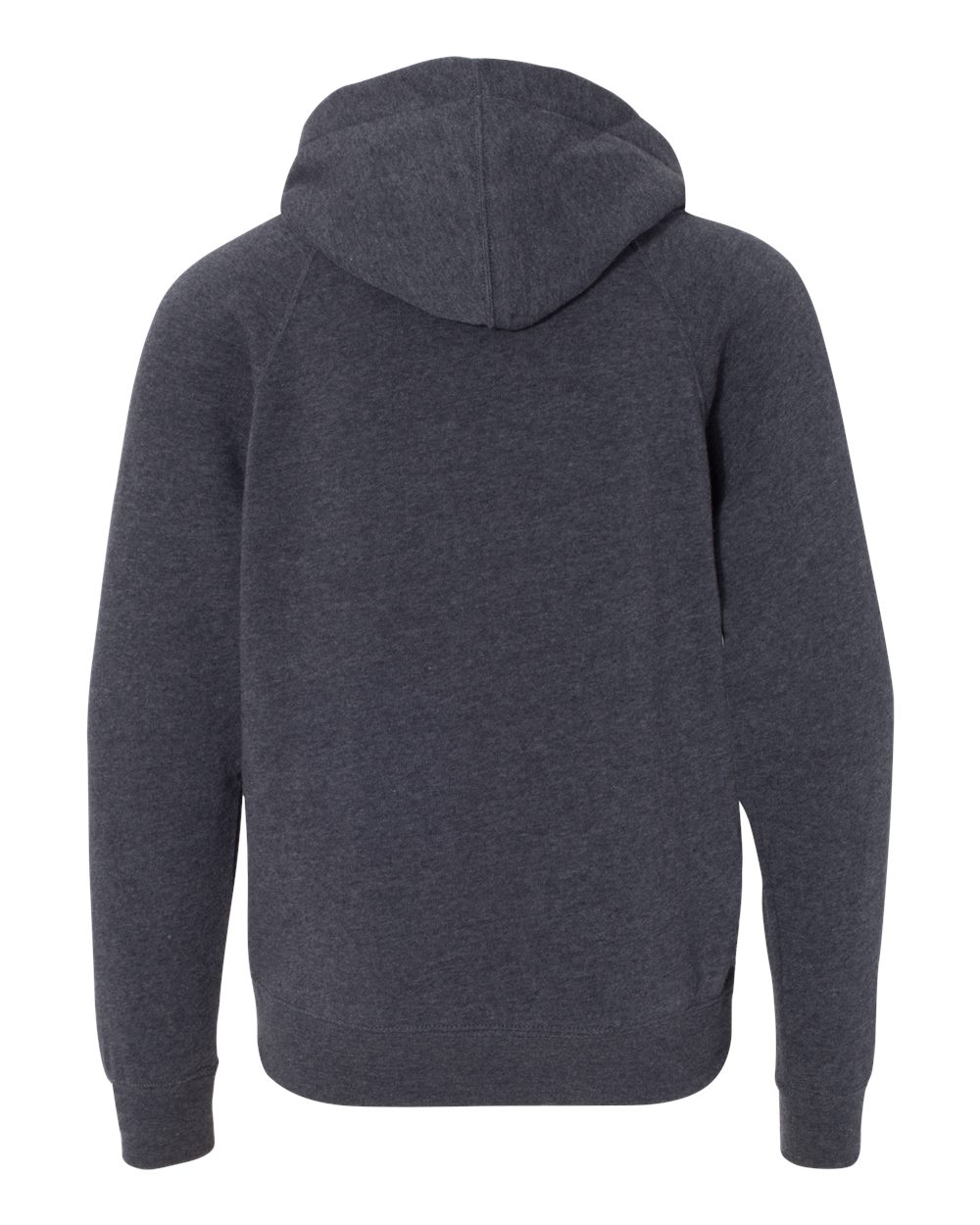 Front View of Midnight Navy Youth Lightweight Special Blend Raglan Hooded Sweatshirt - PRM15YSB