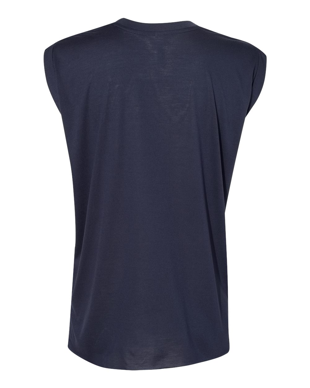 Front View of Midnight Women’s Flowy Rolled Cuffs Muscle Tee - 8804