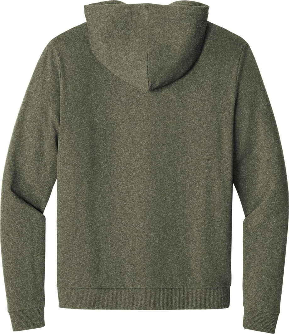 Rear View of MilGrnFst District Perfect Tri Fleece Full-Zip Hoodie DT1302