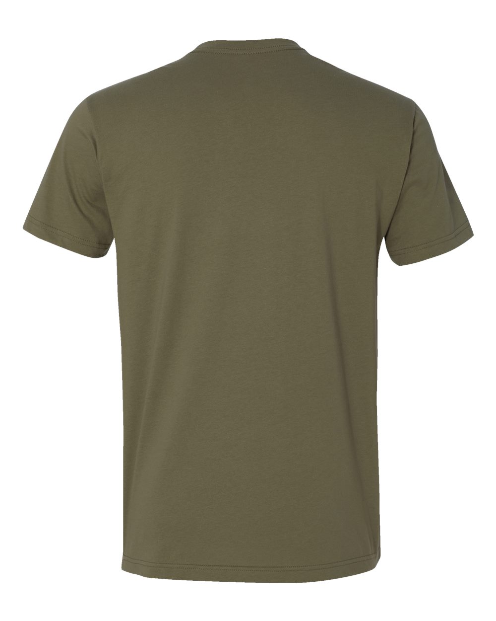 Front View of Military Green Cotton T-Shirt - 3600