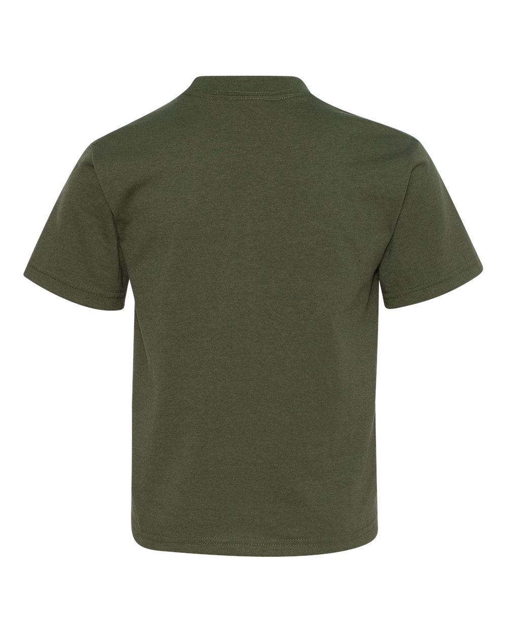 Rear View of Military Green Dri-Power® Youth 50/50 T-Shirt - 29BR