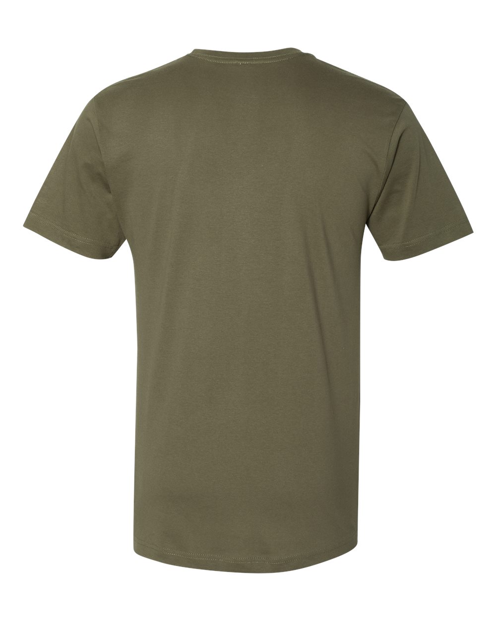 Front View of Military Green Fine Jersey Tee - 6901