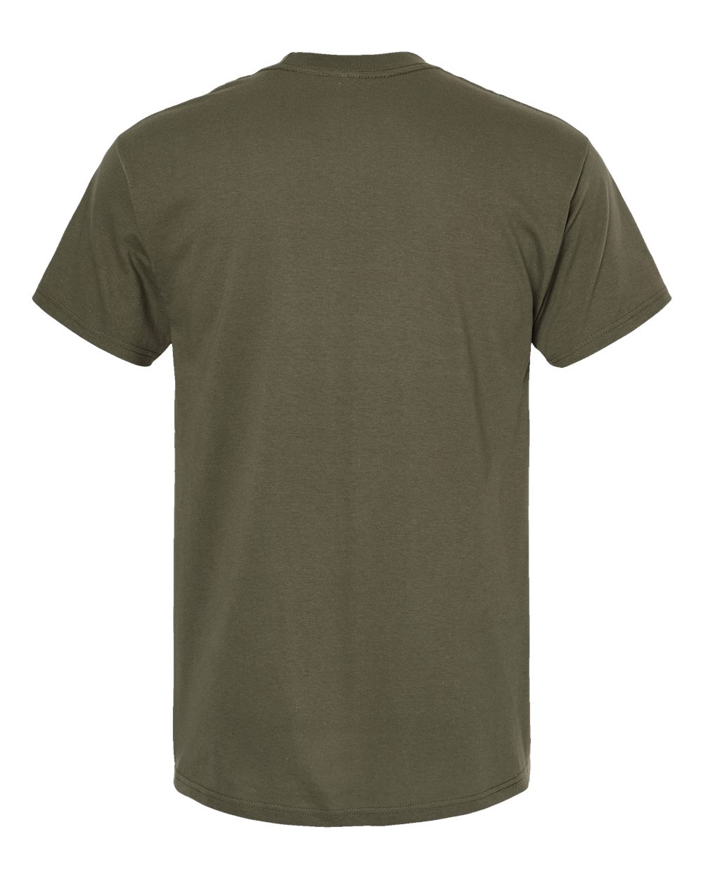 Front View of Military Green Gold Soft Touch T-Shirt - 4800