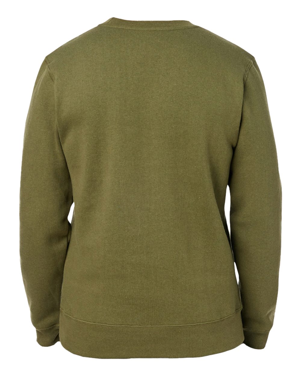Front View of Military Green Premium Fleece Crewneck Sweatshirt - 8424