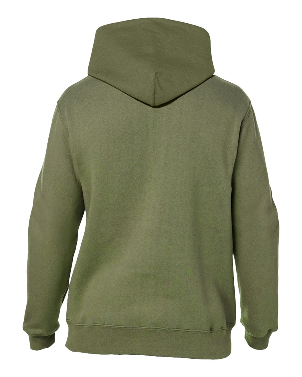 Front View of Military Green Premium Hooded Sweatshirt - 8824