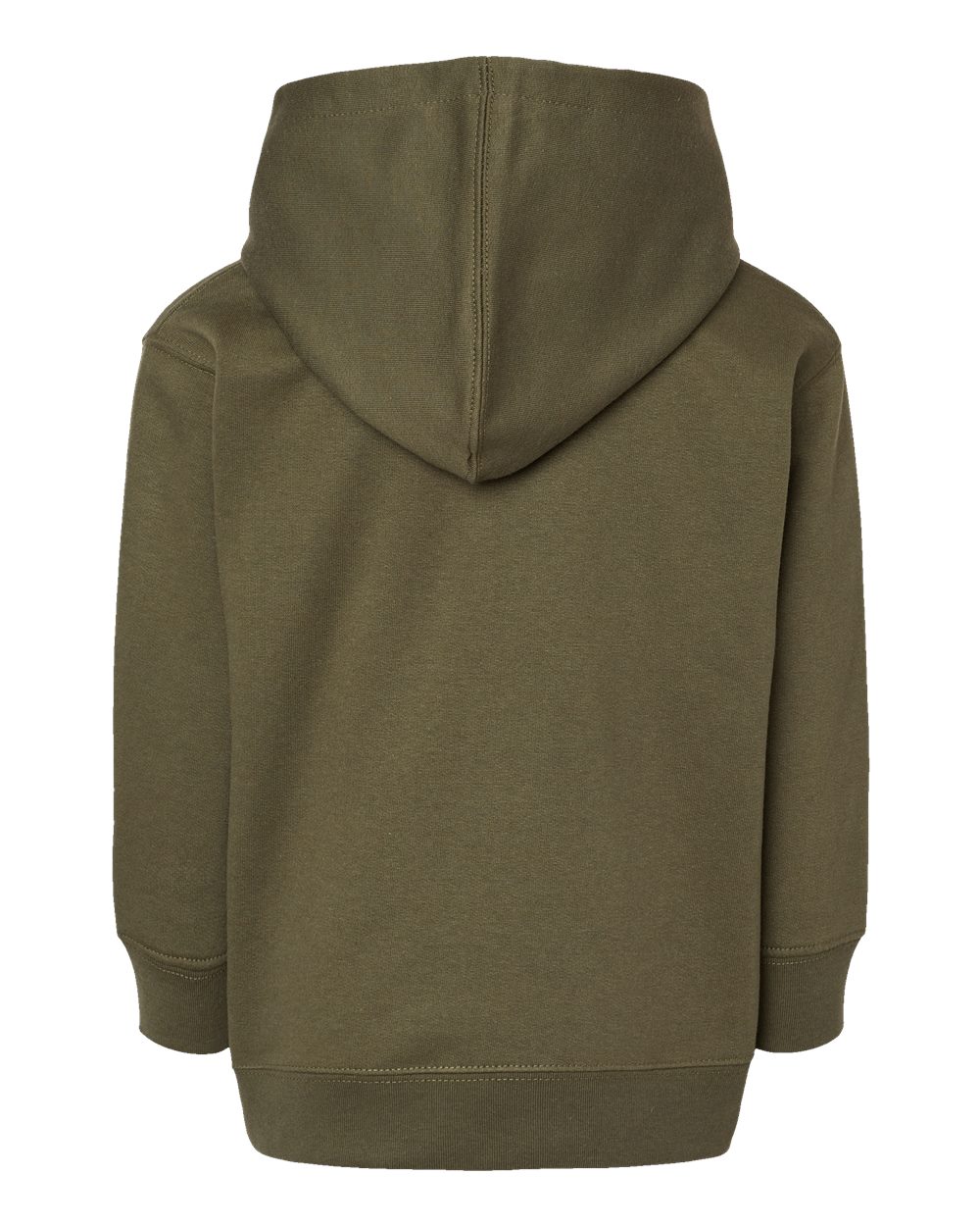 Front View of Military Green Toddler Pullover Fleece Hoodie - 3326