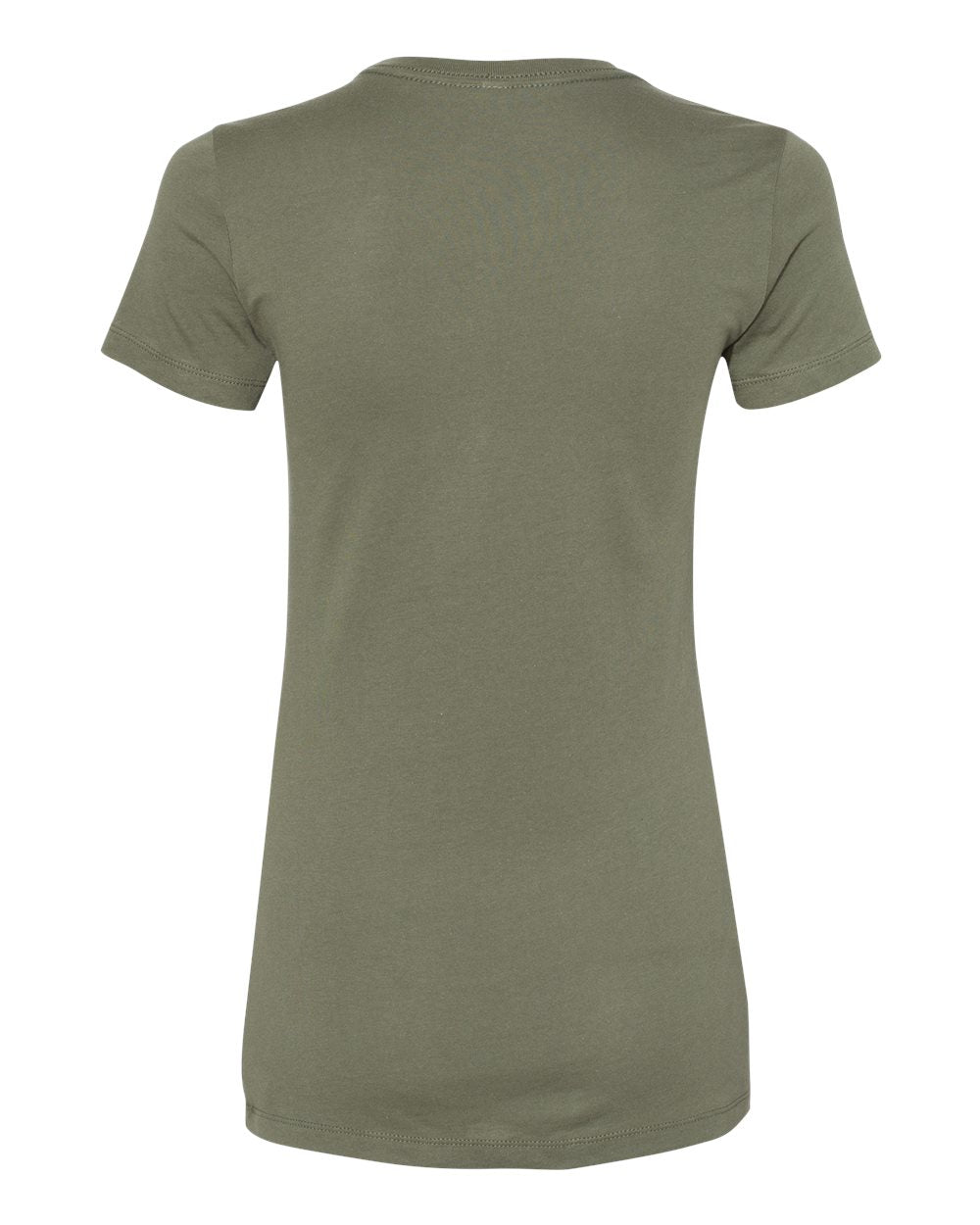 Front View of Military Green Women's Slim Fit Tee - 6004