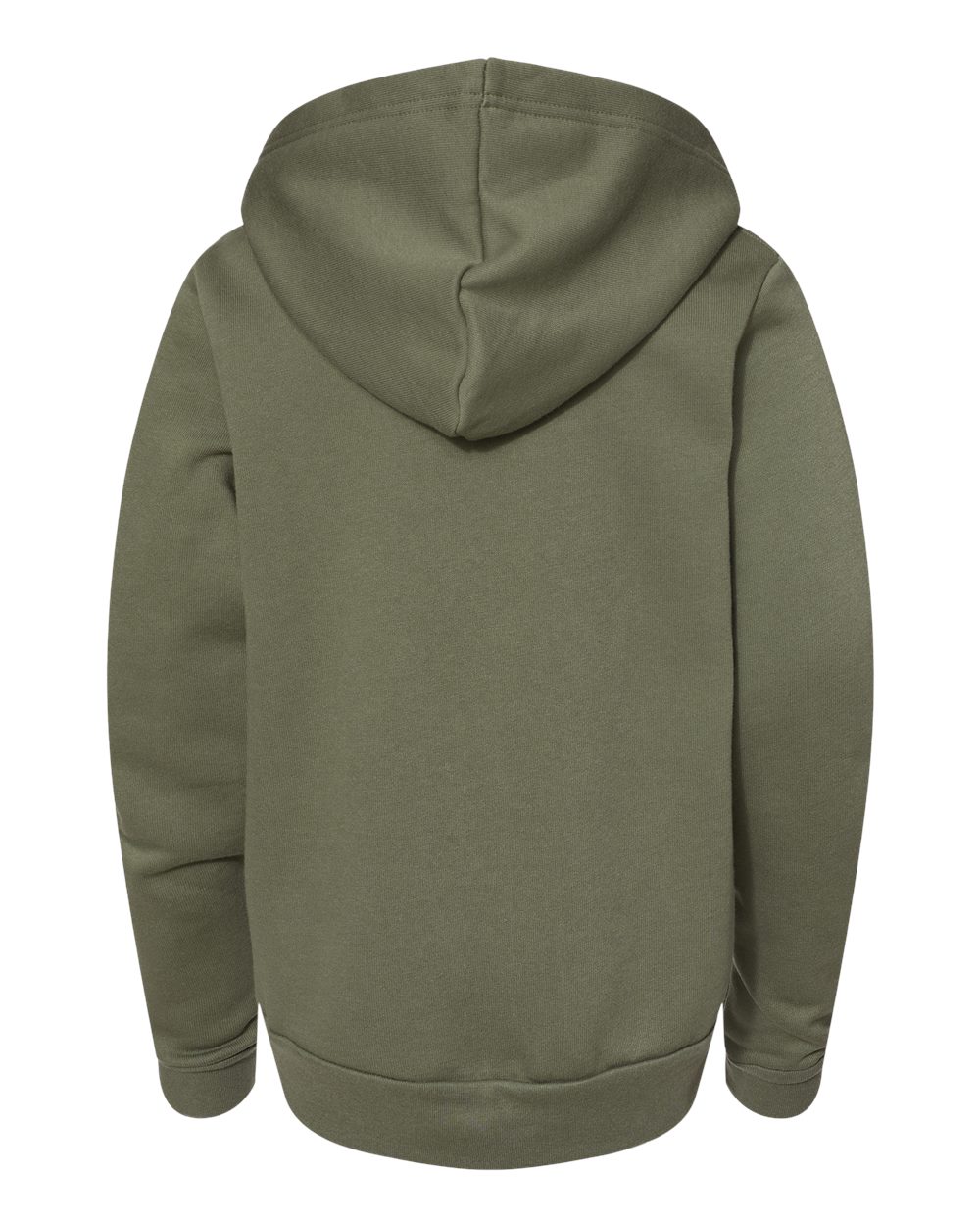Front View of Military Green Youth Sponge Fleece Hoodie - 3719Y