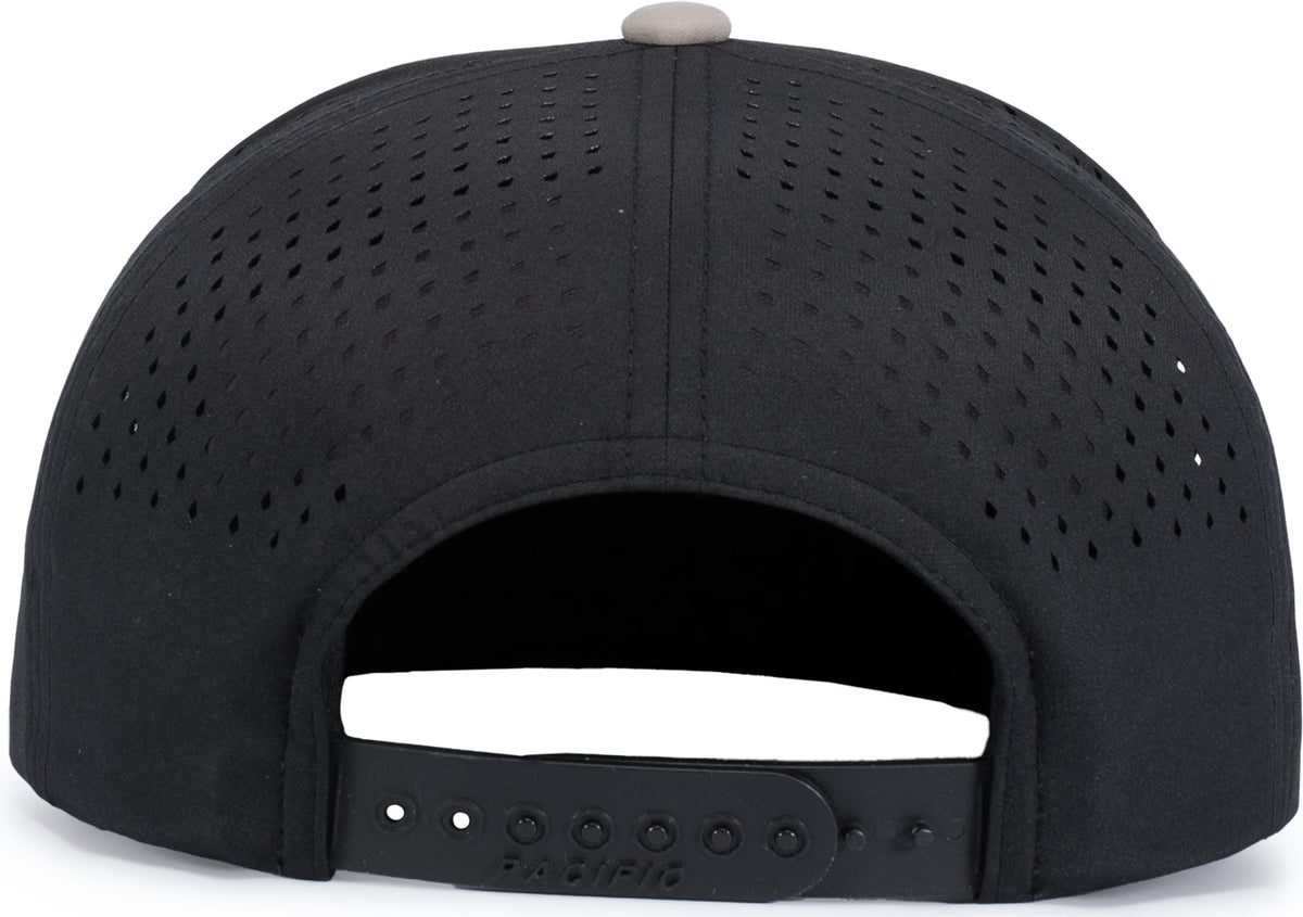 Rear View of MINK/BLACK/MINK WEEKENDER PERF 6PANEL ARCH CAP