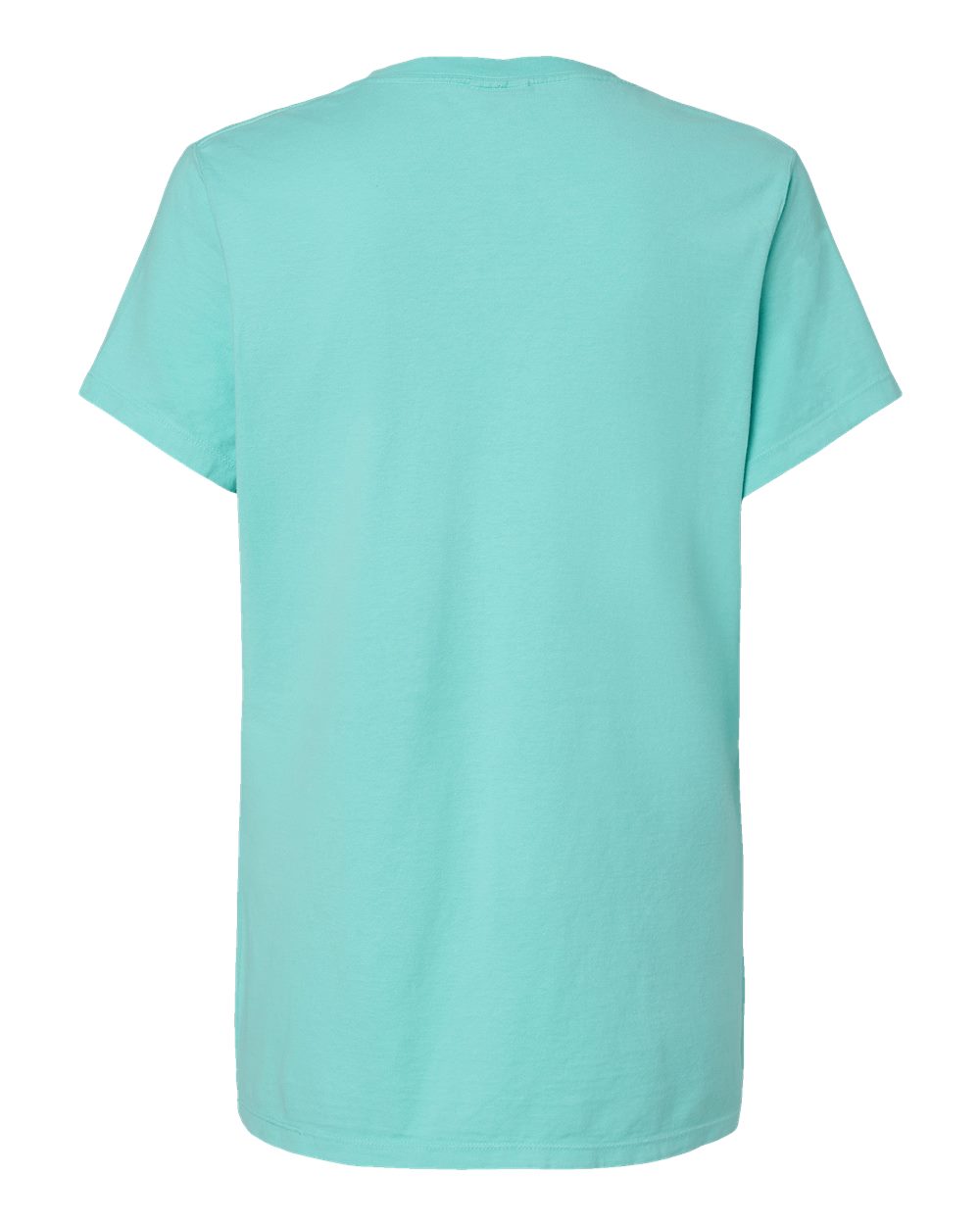 Front View of Mint Garment-Dyed Women's V-Neck T-Shirt - GDH125