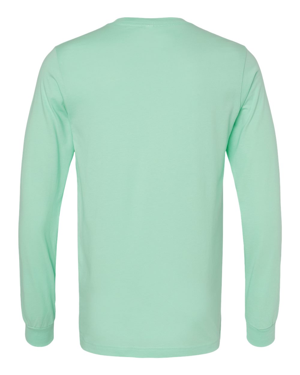 Front View of Mint Jersey Long Sleeve Tee - 3501